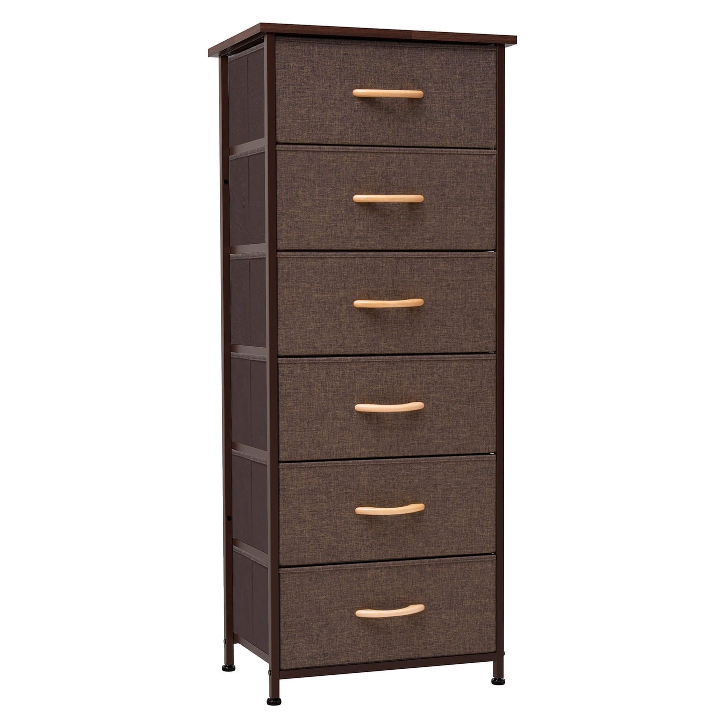 6-Drawer Rattan Fabric Storage Cabinet
