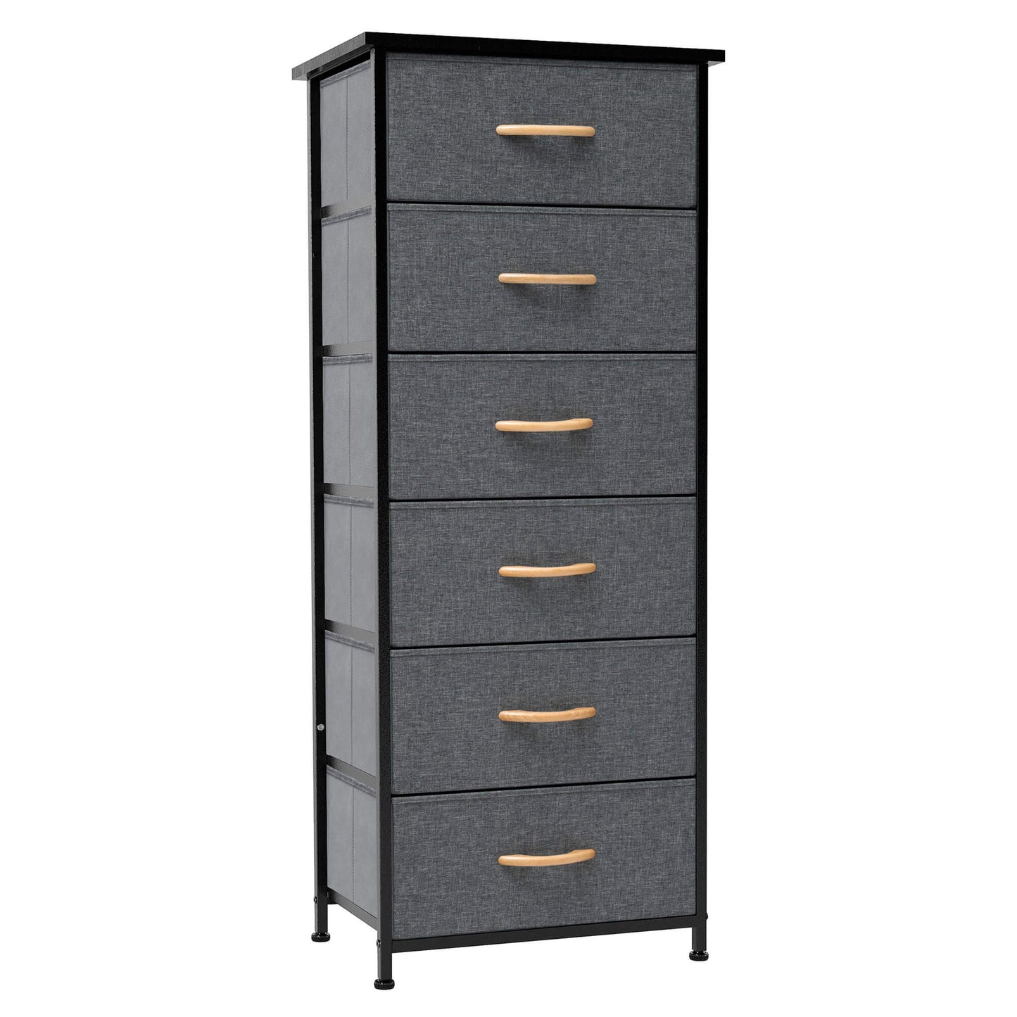 6-Drawer Rattan Fabric Storage Cabinet