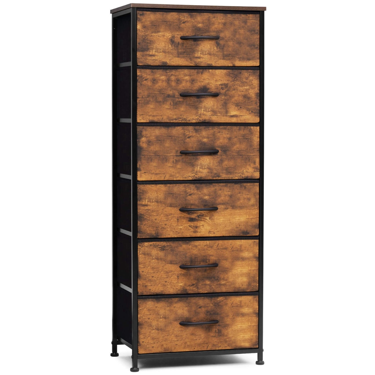 6-Drawer Rattan Fabric Storage Cabinet