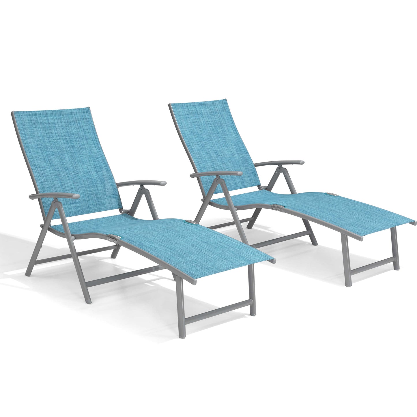 Foldable & Adjustable Aluminum Outdoor Chaise Lounge