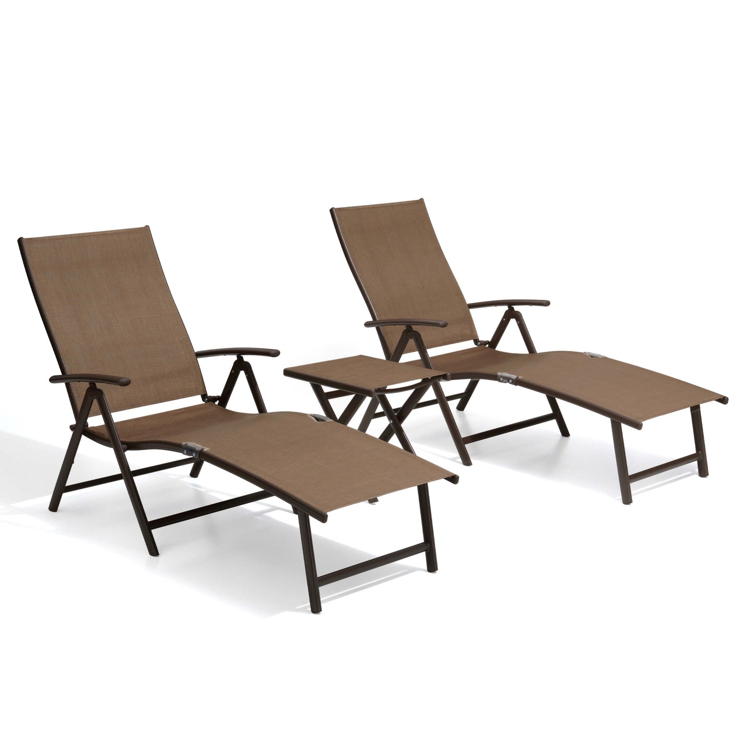 Foldable & Adjustable Aluminum Outdoor Chaise Lounge