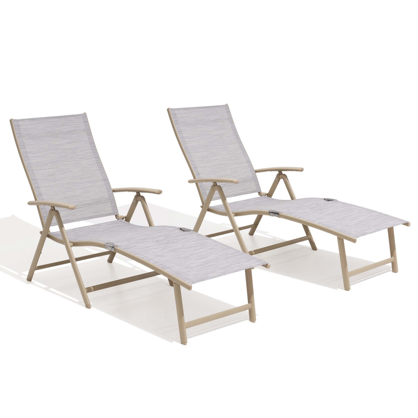 Foldable & Adjustable Aluminum Outdoor Chaise Lounge