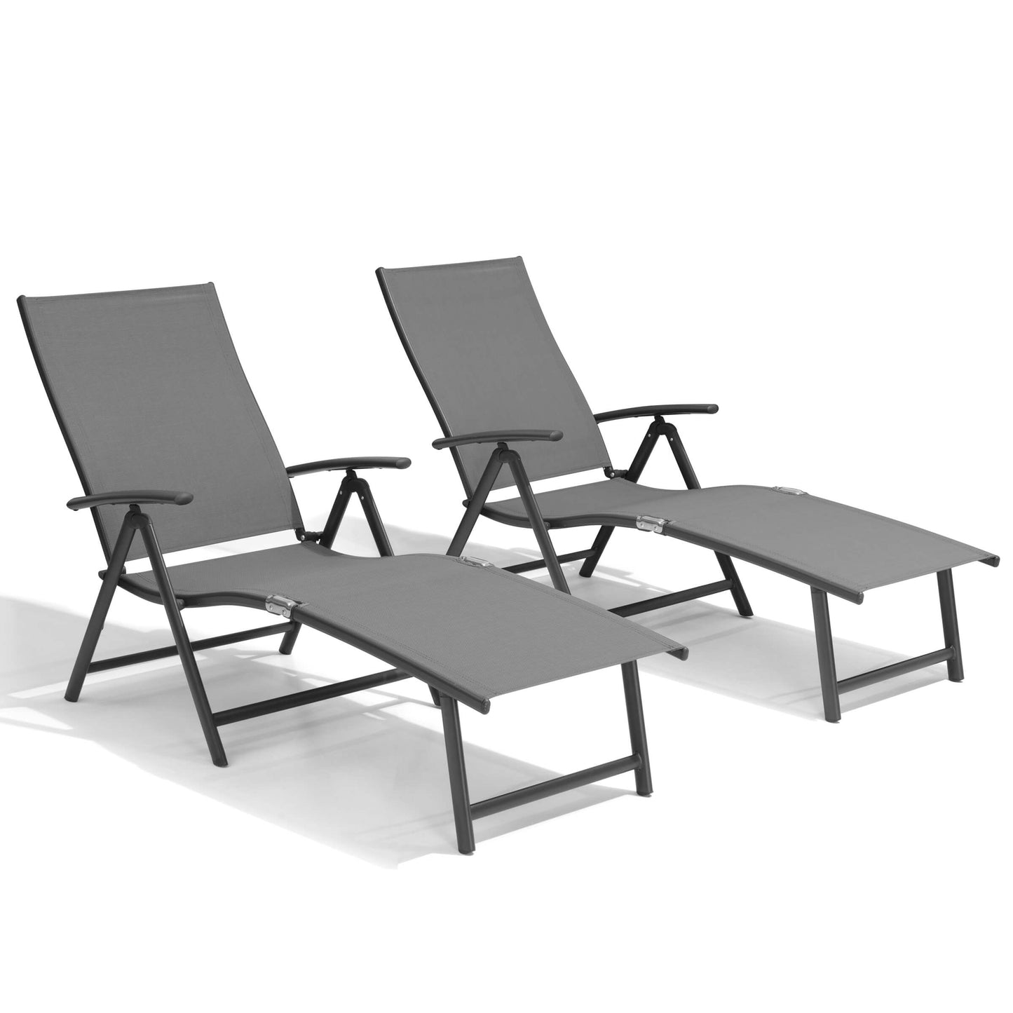 Foldable & Adjustable Aluminum Outdoor Chaise Lounge