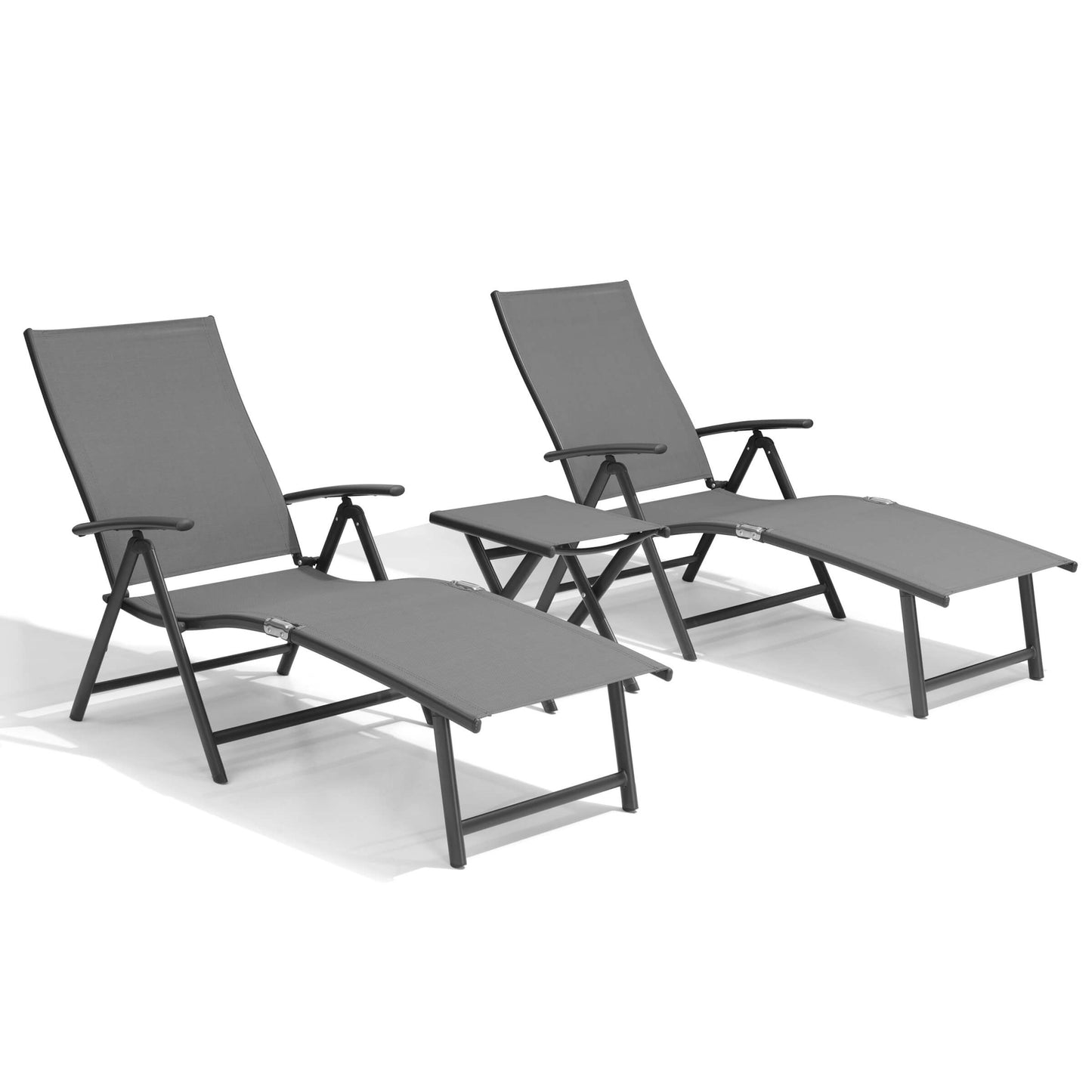 Foldable & Adjustable Aluminum Outdoor Chaise Lounge