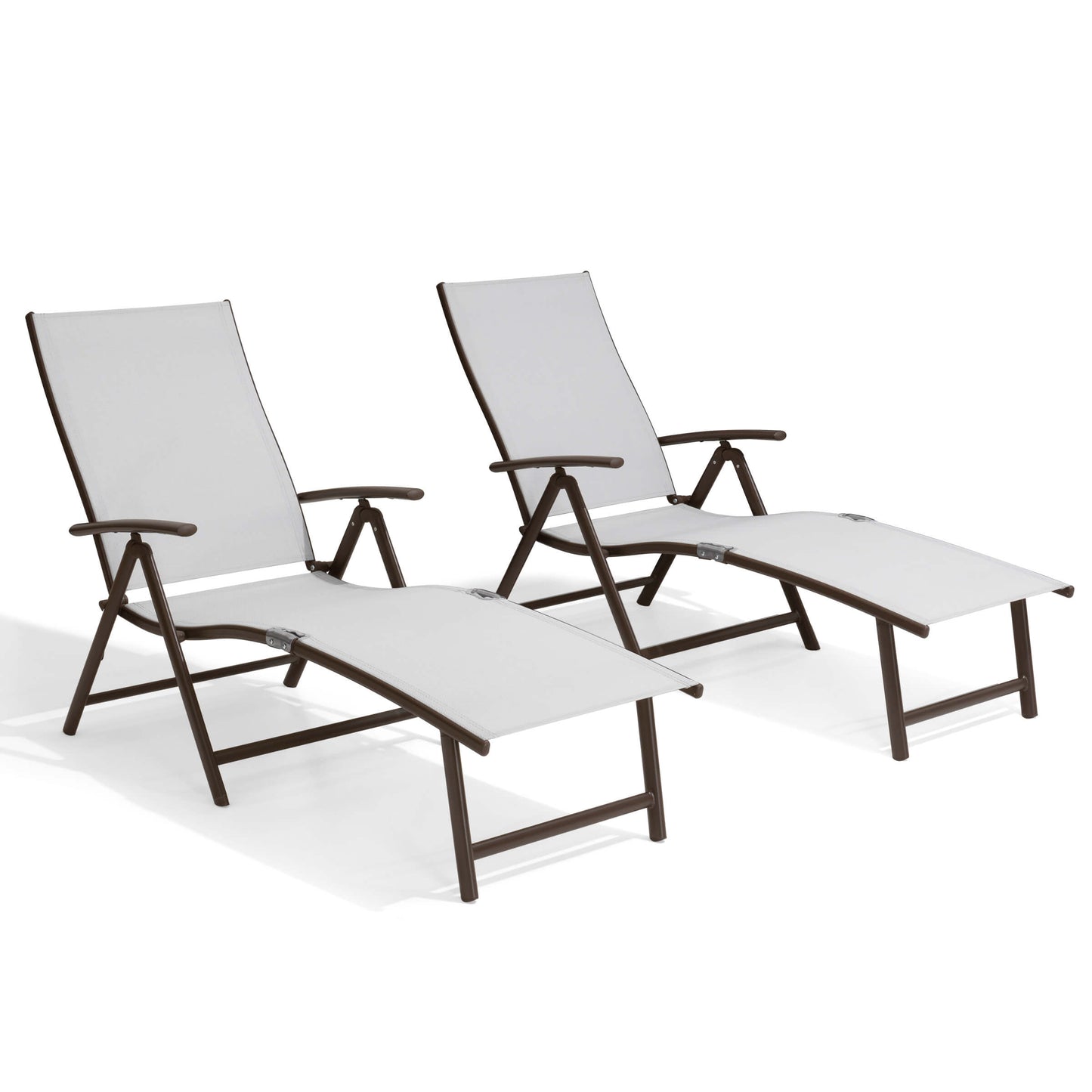 Foldable & Adjustable Aluminum Outdoor Chaise Lounge