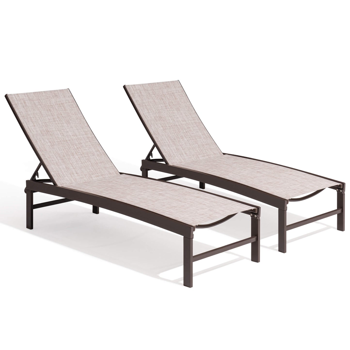 Aluminum/Steel Adjustable Outdoor Chaise Lounge Chair