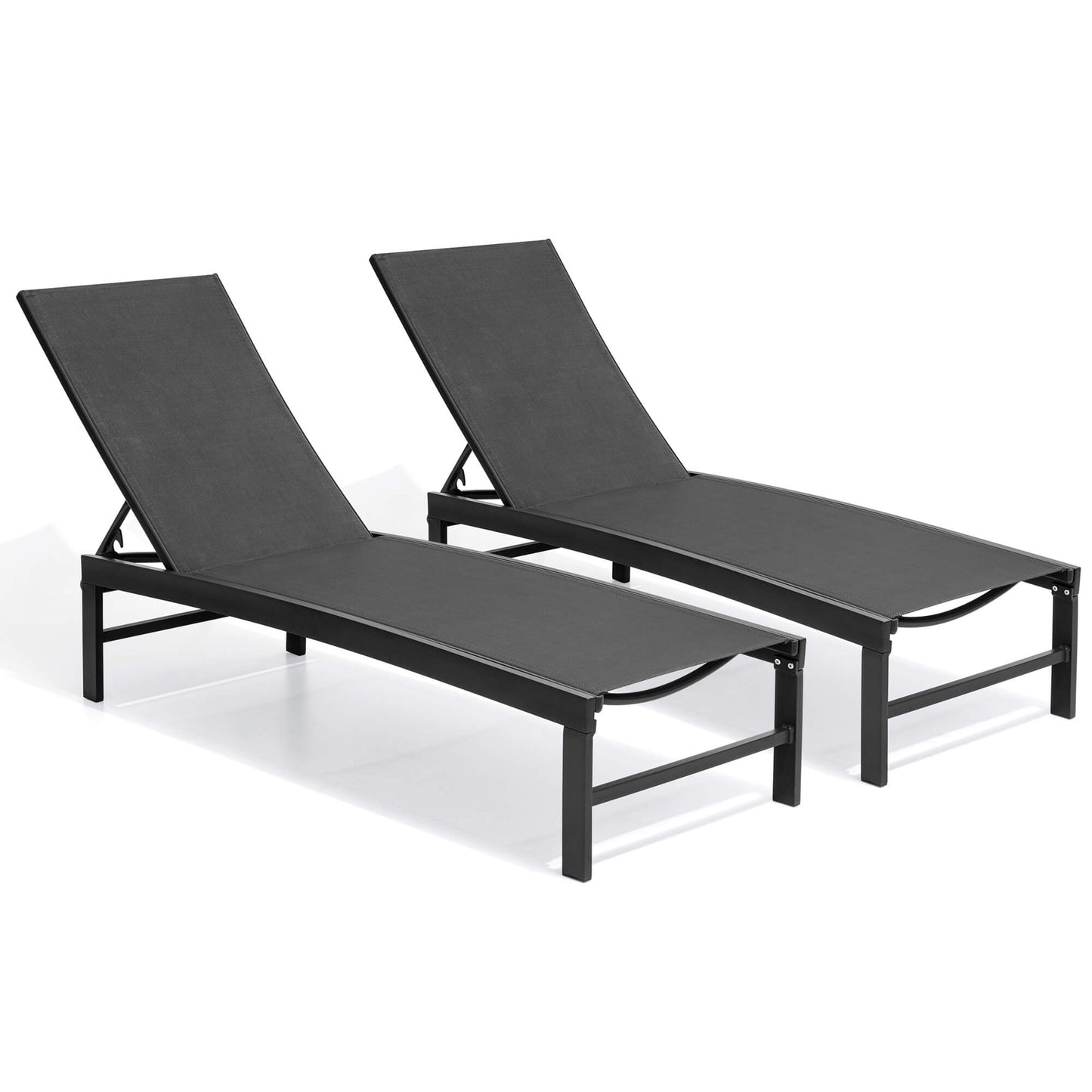 Aluminum/Steel Adjustable Outdoor Chaise Lounge Chair