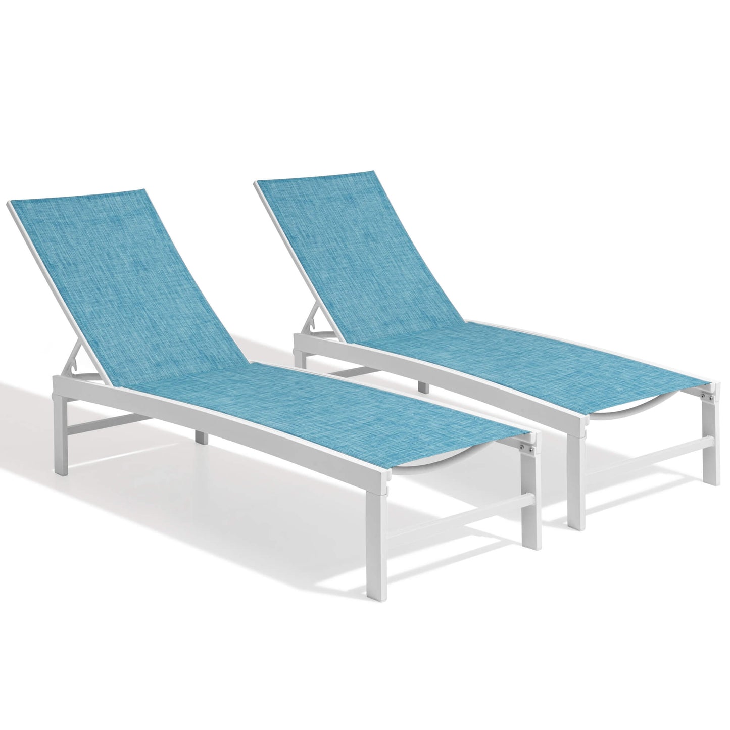 Aluminum/Steel Adjustable Outdoor Chaise Lounge Chair