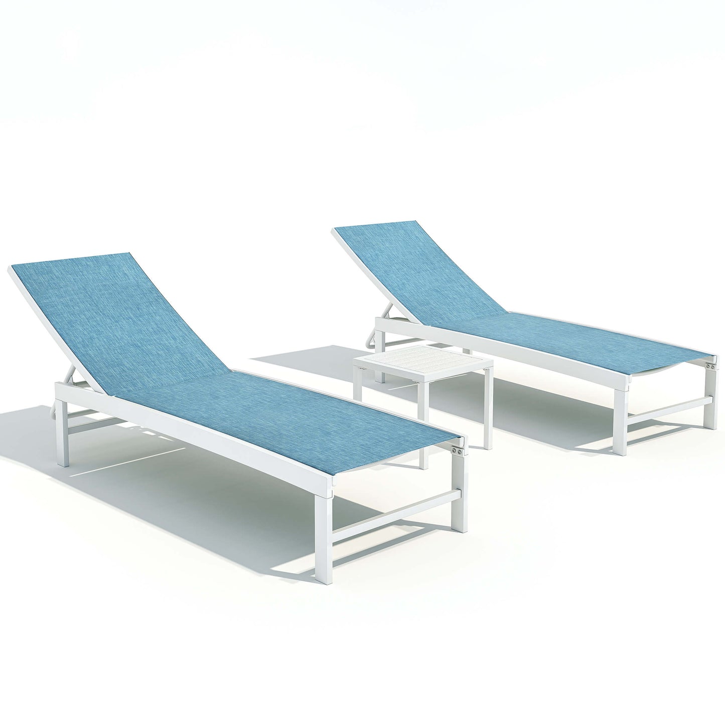 Aluminum/Steel Adjustable Outdoor Chaise Lounge Chair