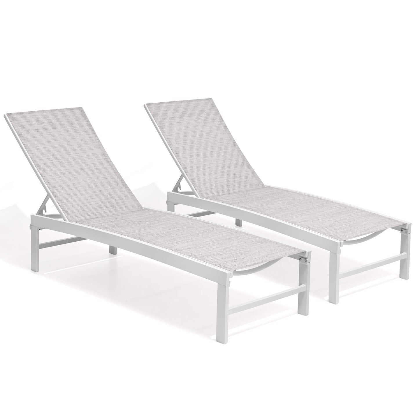 Aluminum/Steel Adjustable Outdoor Chaise Lounge Chair