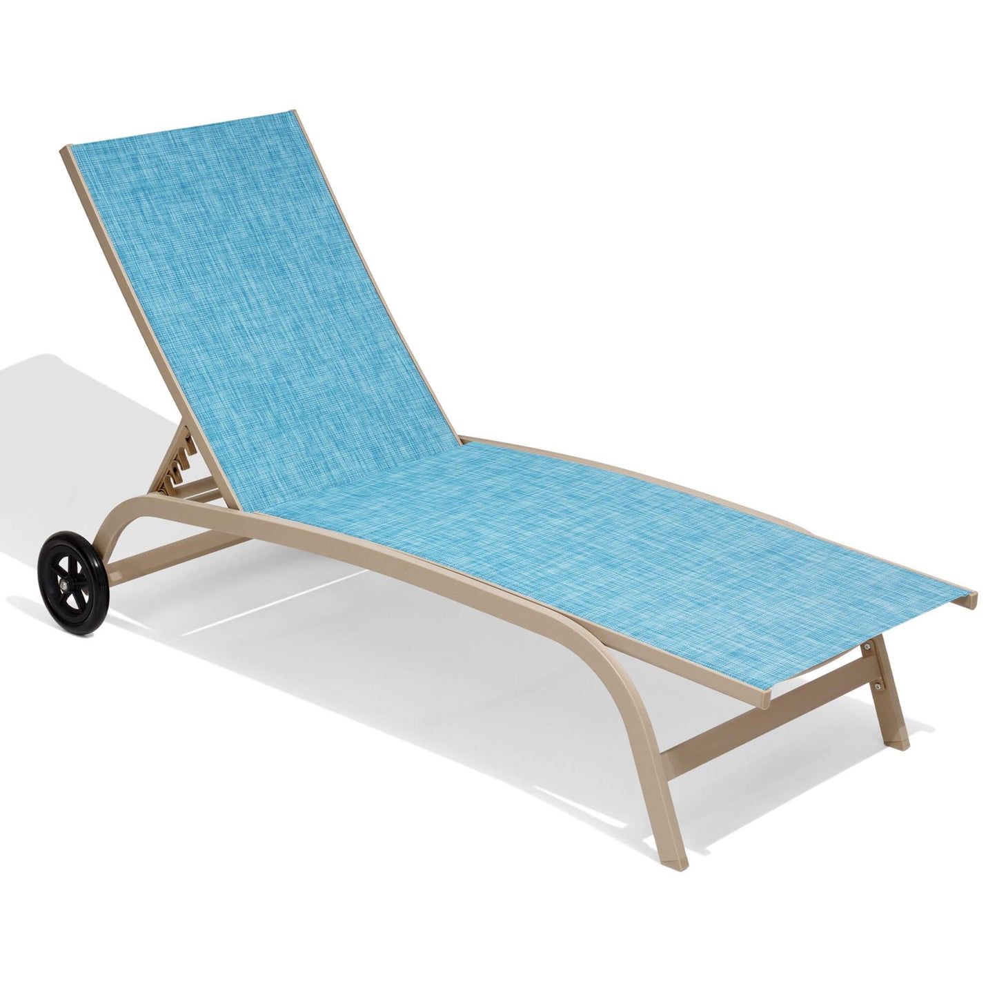 Wheeled Outdoor Folding Chaise Lounge