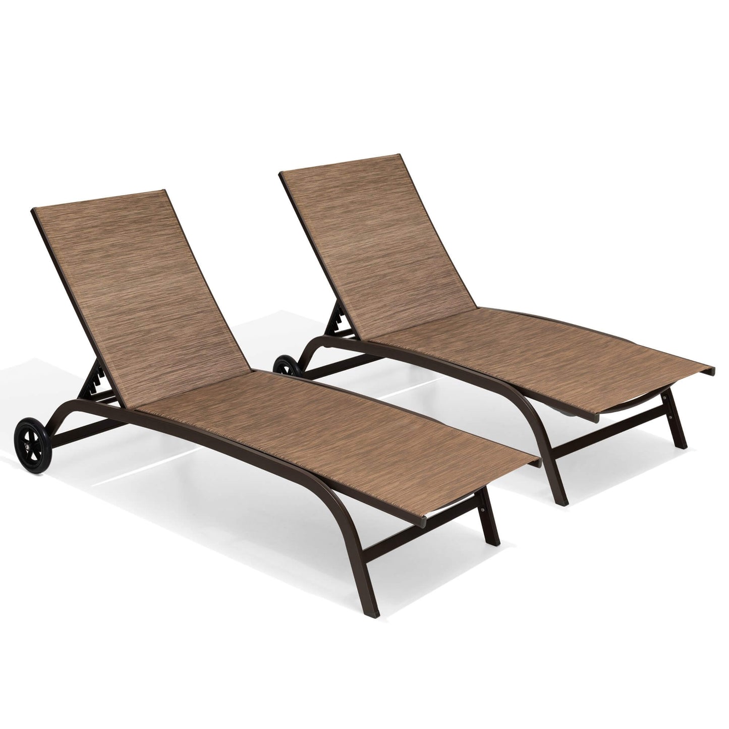 Wheeled Outdoor Folding Chaise Lounge