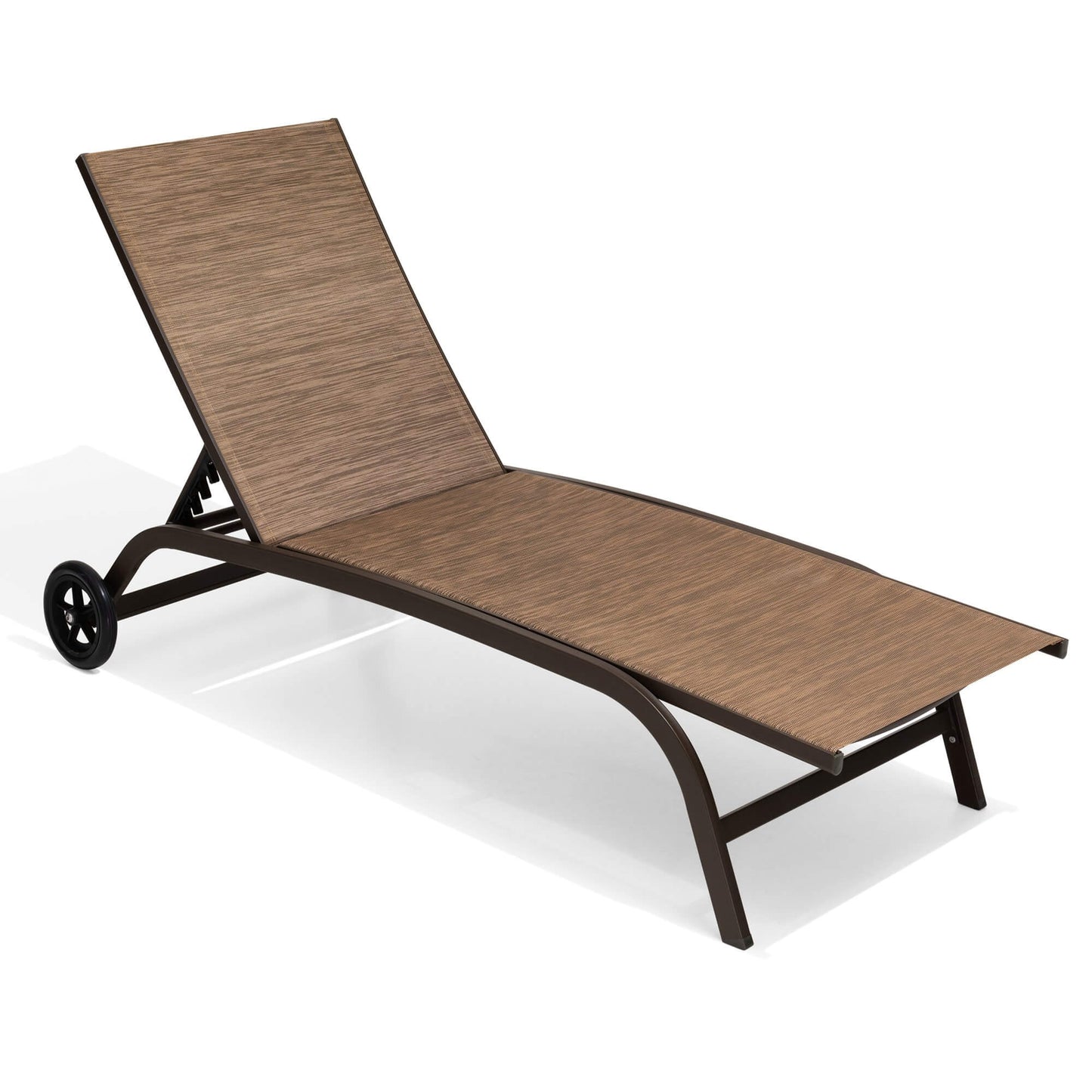Wheeled Outdoor Folding Chaise Lounge