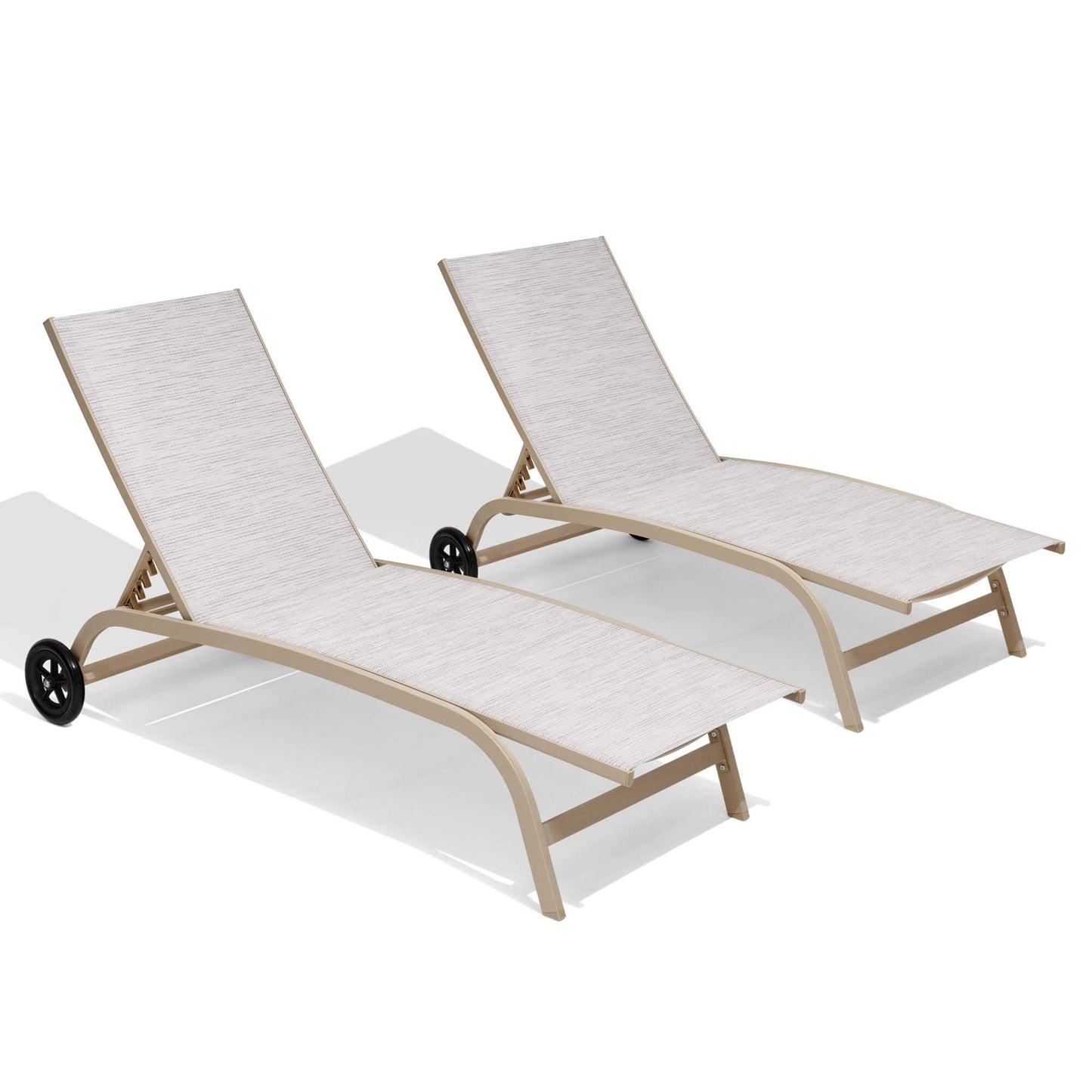 Wheeled Outdoor Folding Chaise Lounge