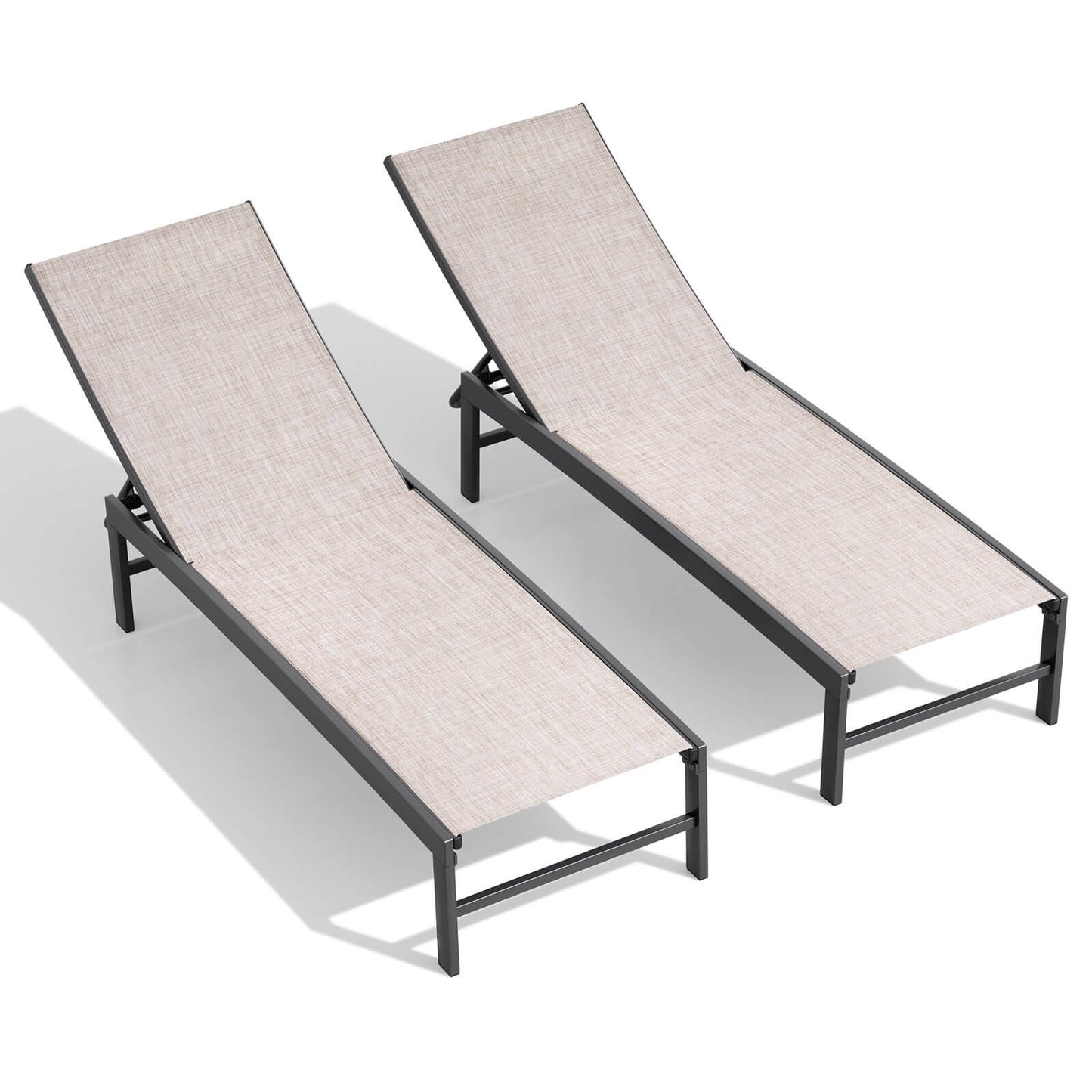 Steel Adjustable Outdoor Chaise Lounge