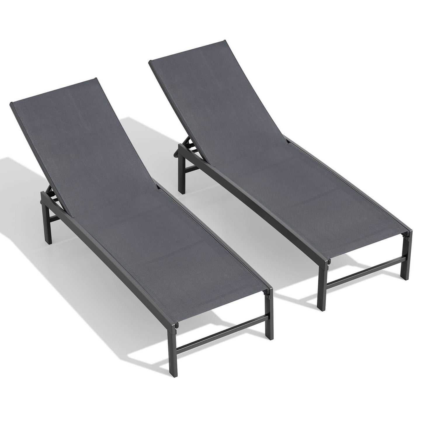 Steel Adjustable Outdoor Chaise Lounge