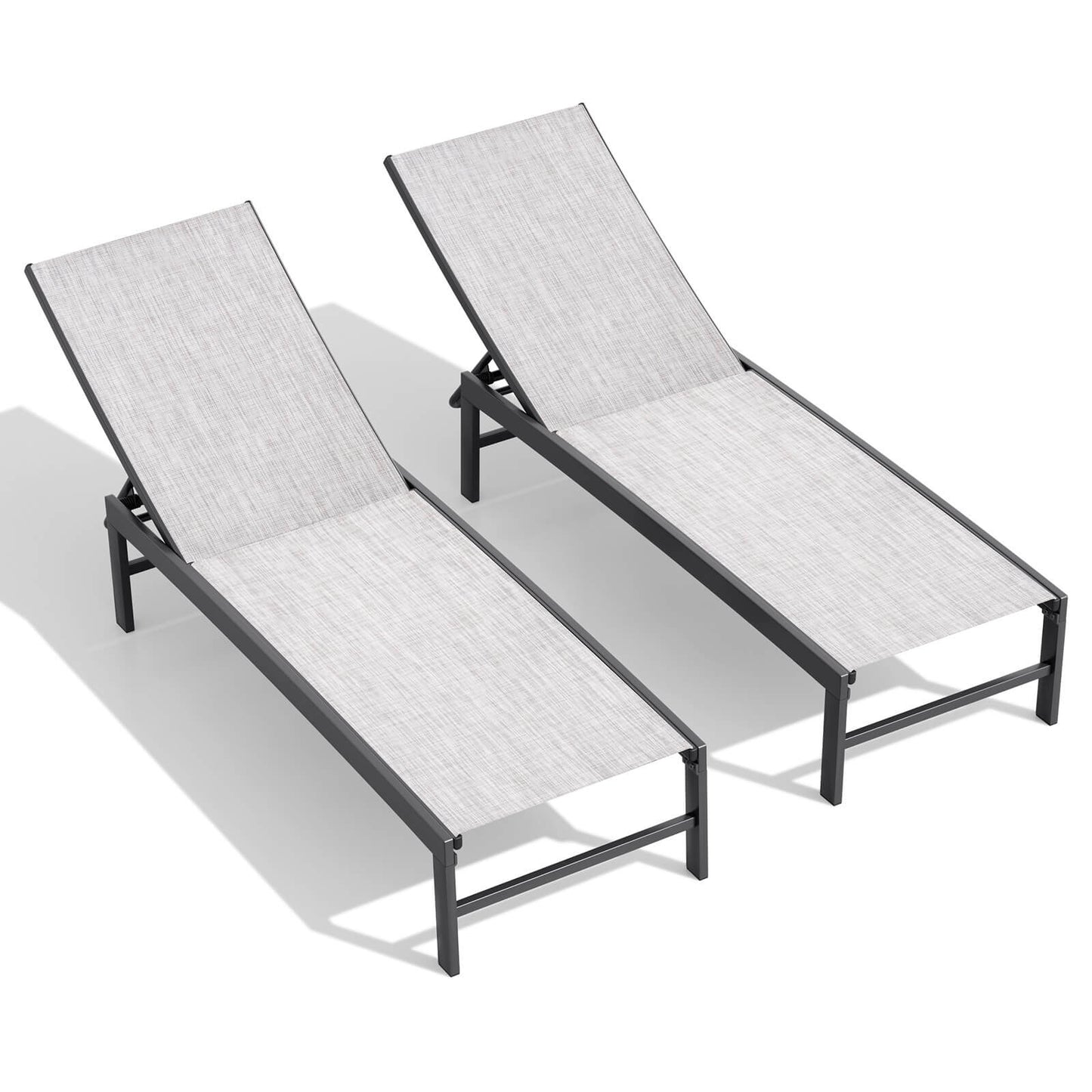 Steel Adjustable Outdoor Chaise Lounge