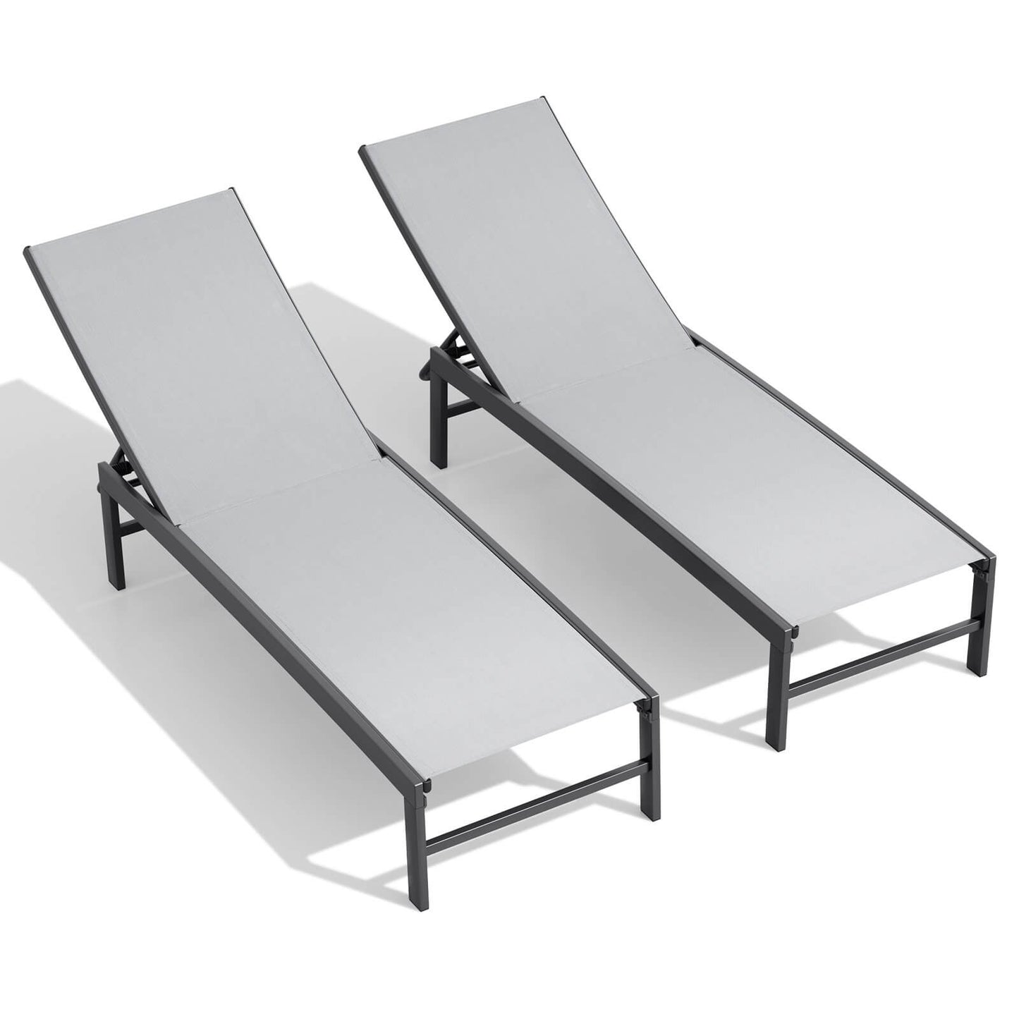 Steel Adjustable Outdoor Chaise Lounge