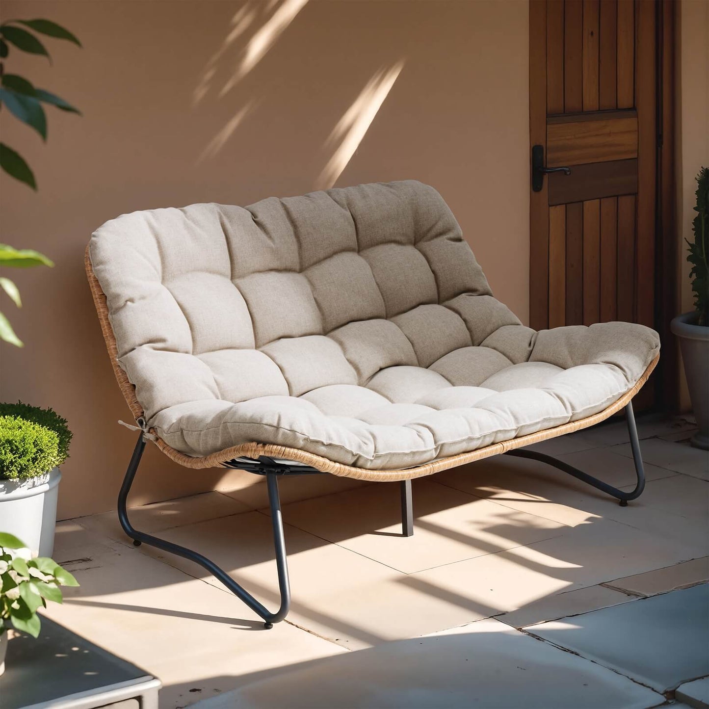 Patio Loveseat with Cushion
