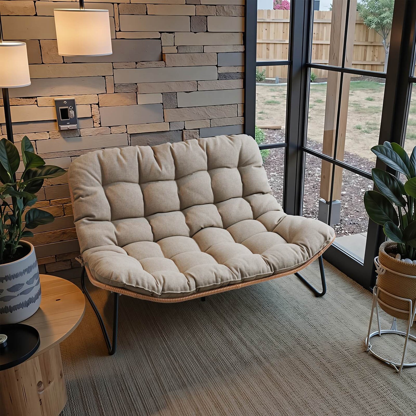 Patio Loveseat with Cushion