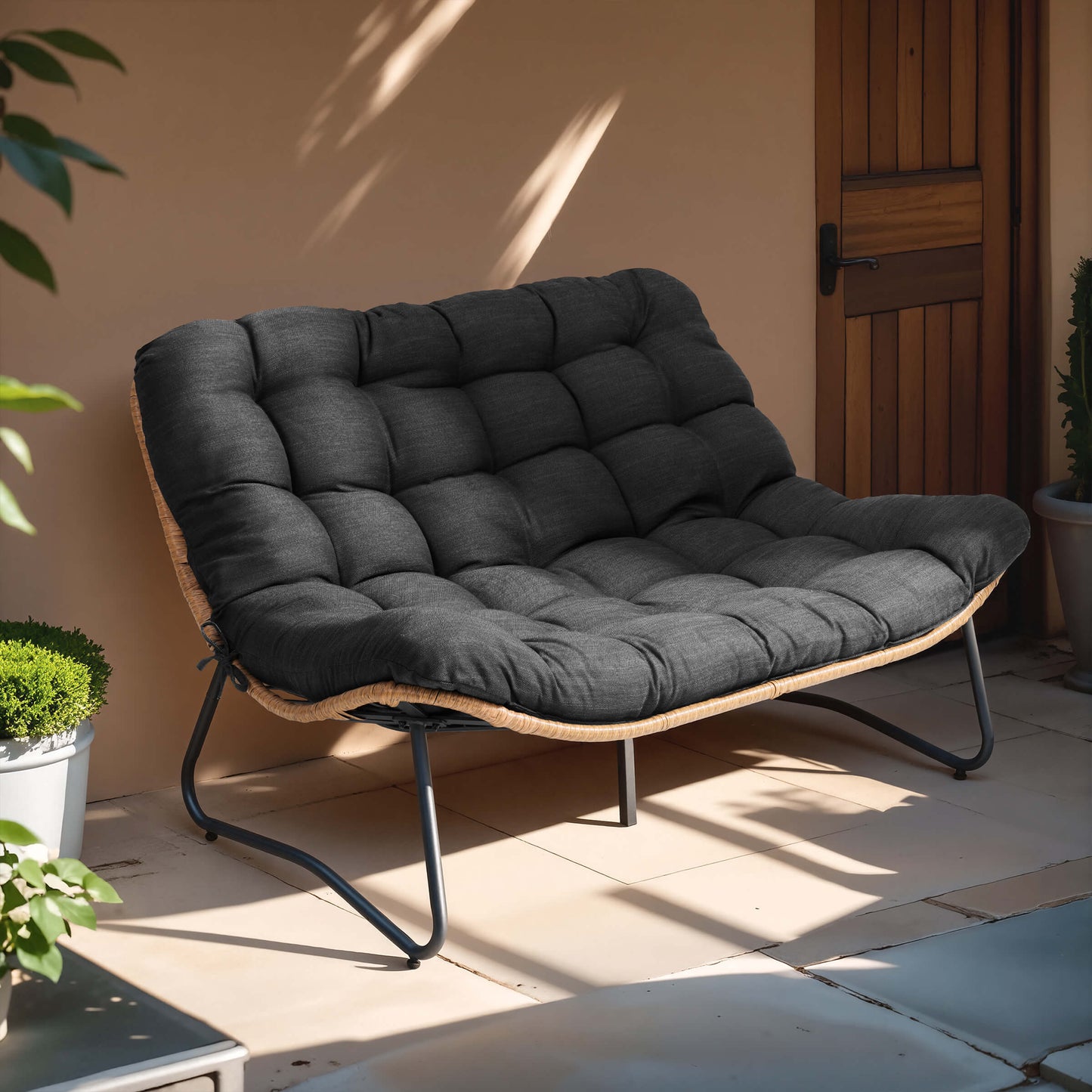 Patio Loveseat with Cushion