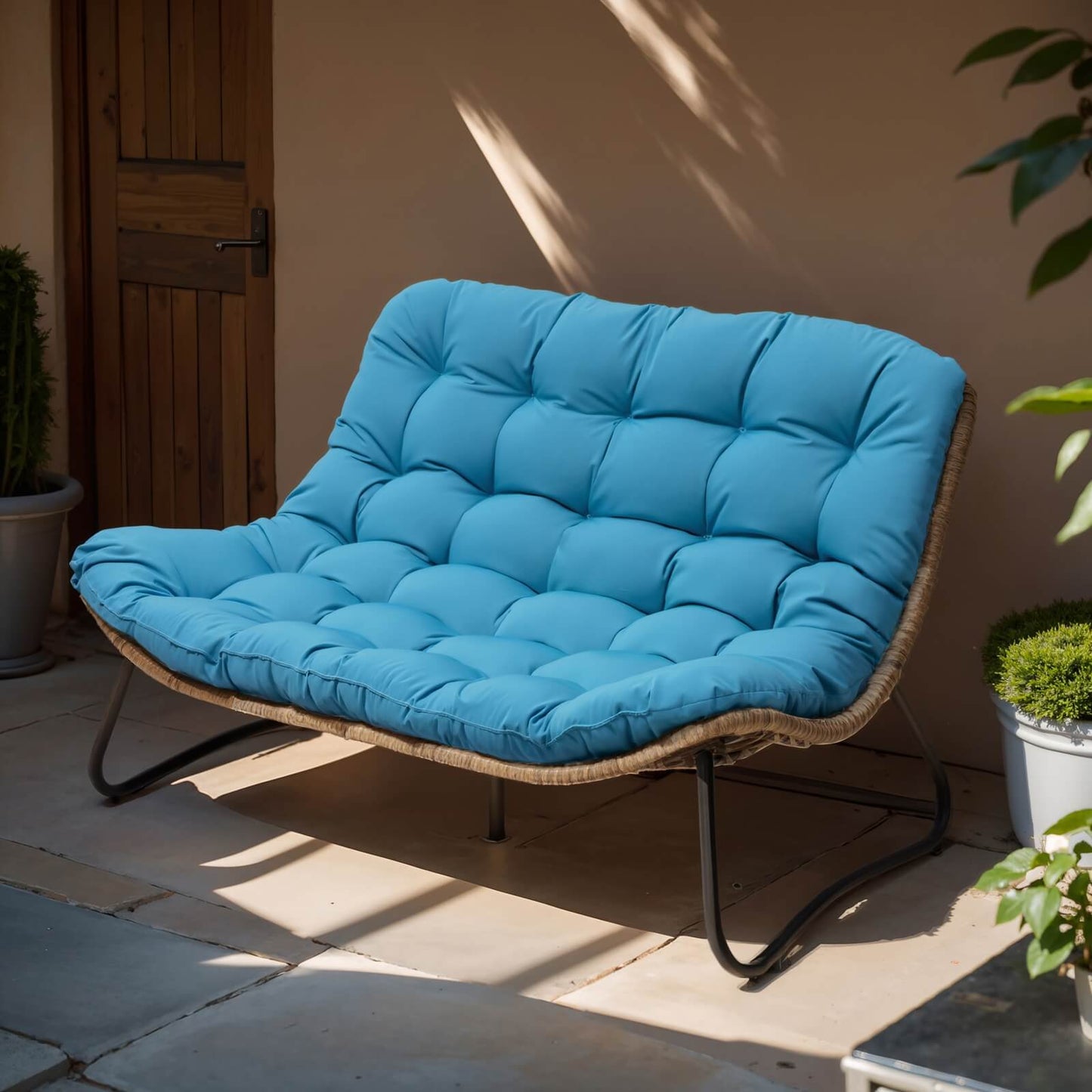 Patio Loveseat with Cushion