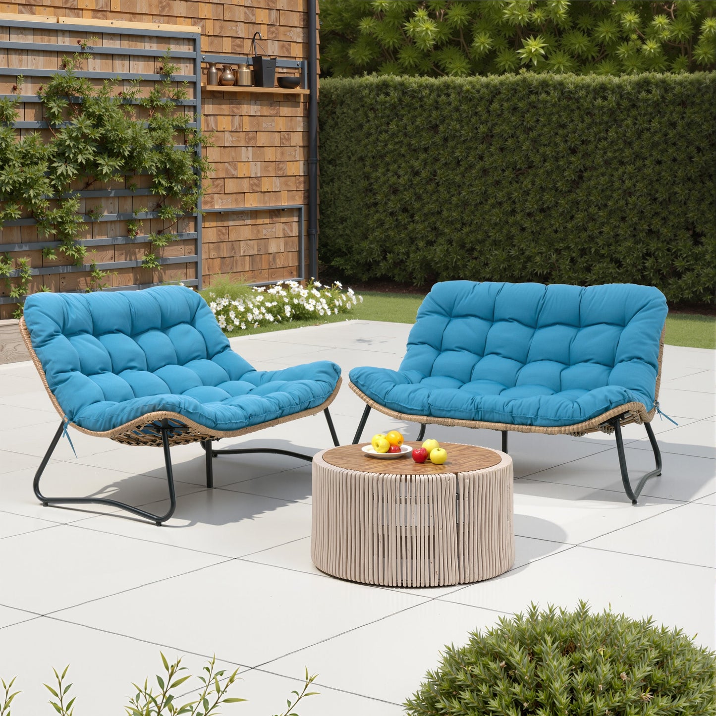 Patio Loveseat with Cushion
