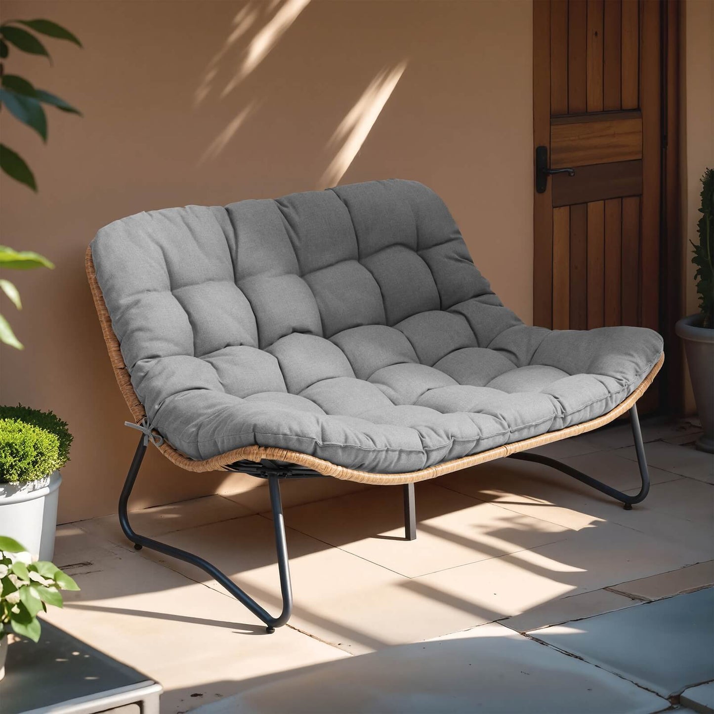Patio Loveseat with Cushion