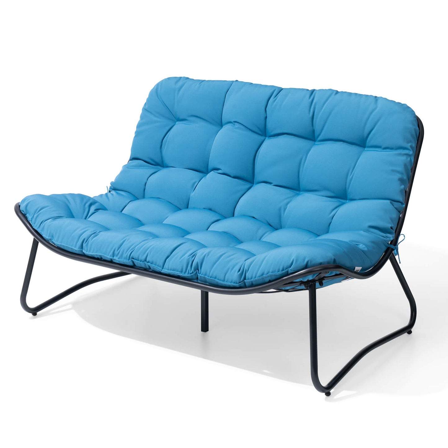 Steel Outdoor Loveseat with Cushion