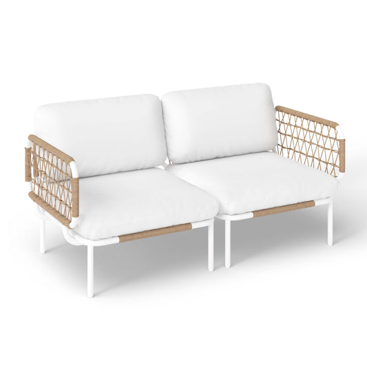 Aluminum Outdoor Loveseat with Detachable Cushions