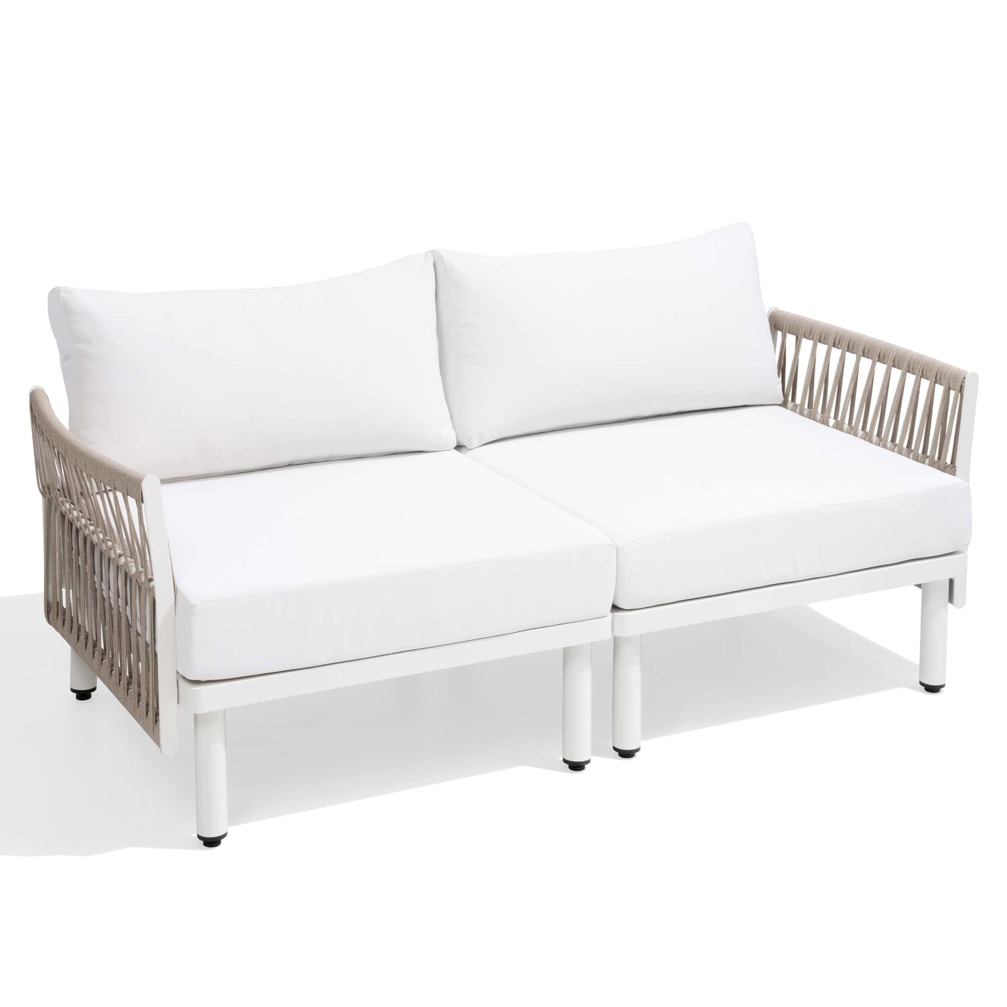 Modular Outdoor Wicker Sectional Sofa with Cushions