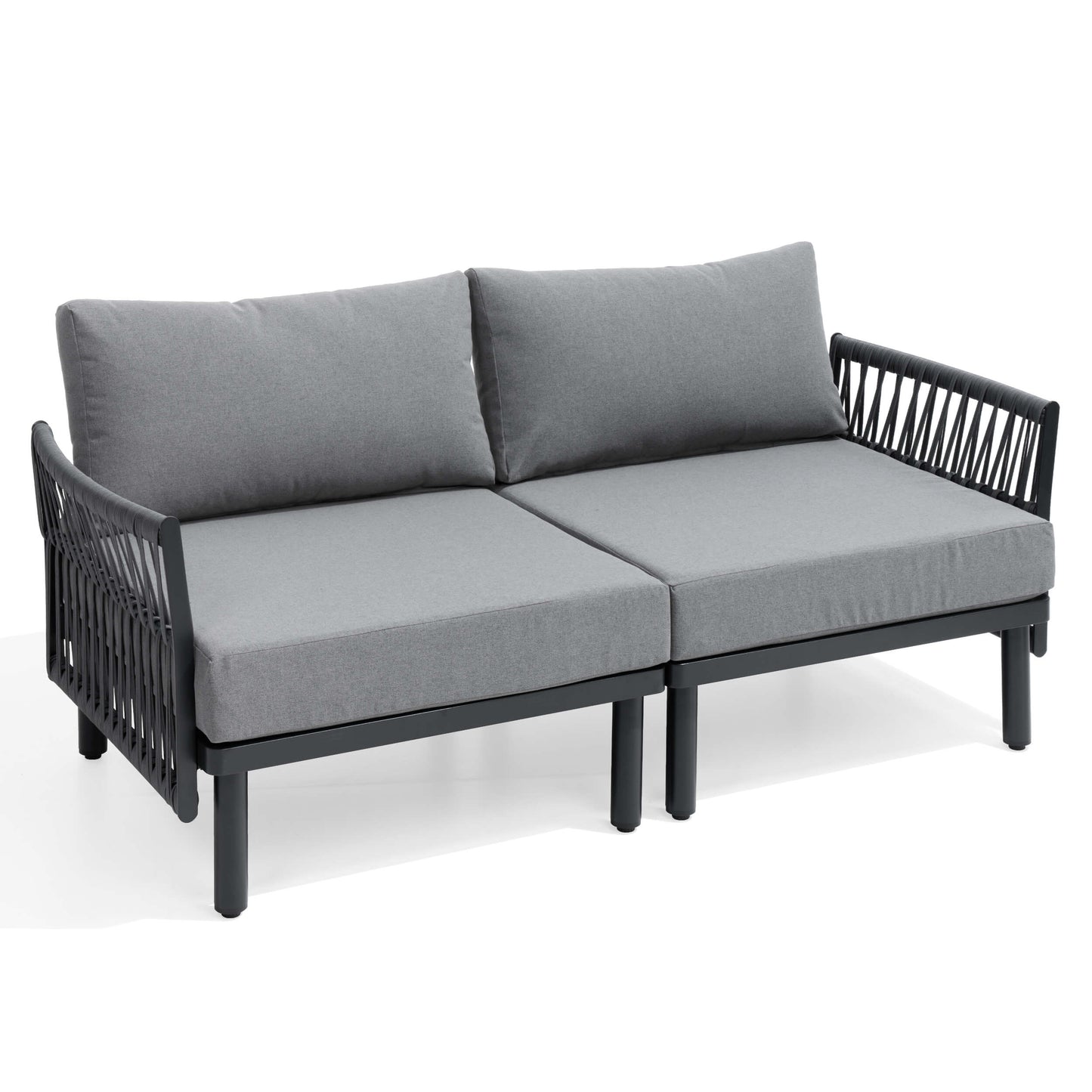 Modular Outdoor Wicker Sectional Sofa with Cushions
