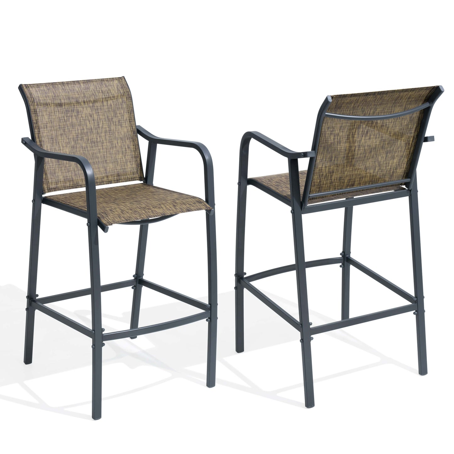 Textilene Outdoor Patio Bar Stool Set of 2