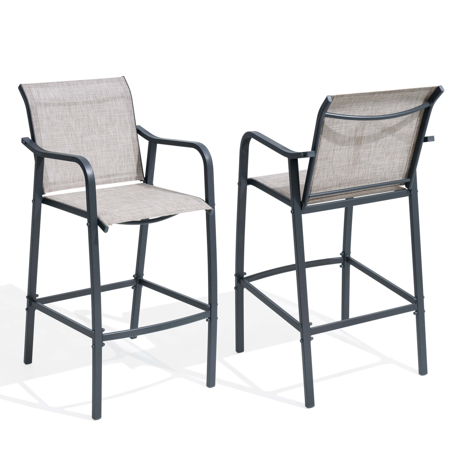Textilene Outdoor Patio Bar Stool Set of 2