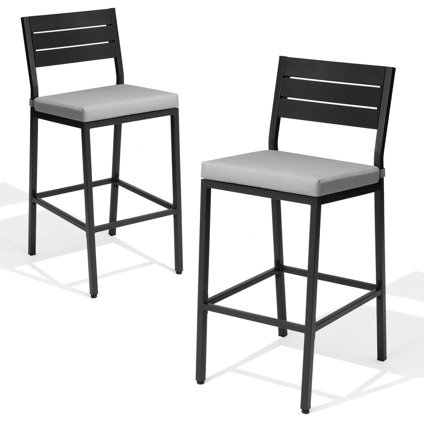 Outdoor Patio Bar Stool Set of 2 with Cushion