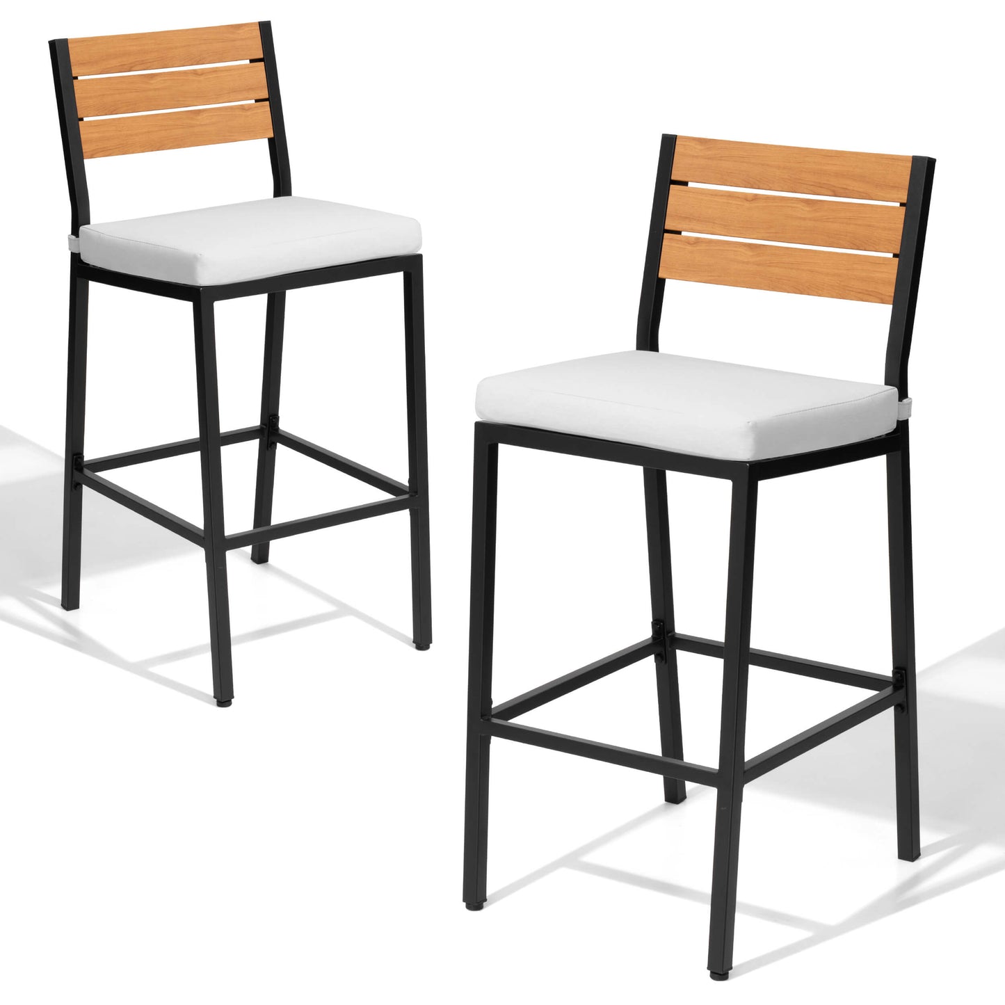 Outdoor Patio Bar Stool Set of 2 with Cushion
