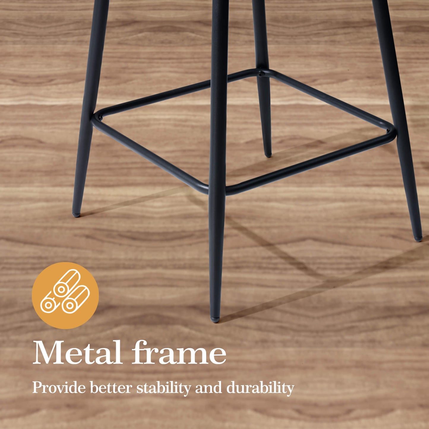 26.8" Swivel Faux Leather Counter Stool Set of 2