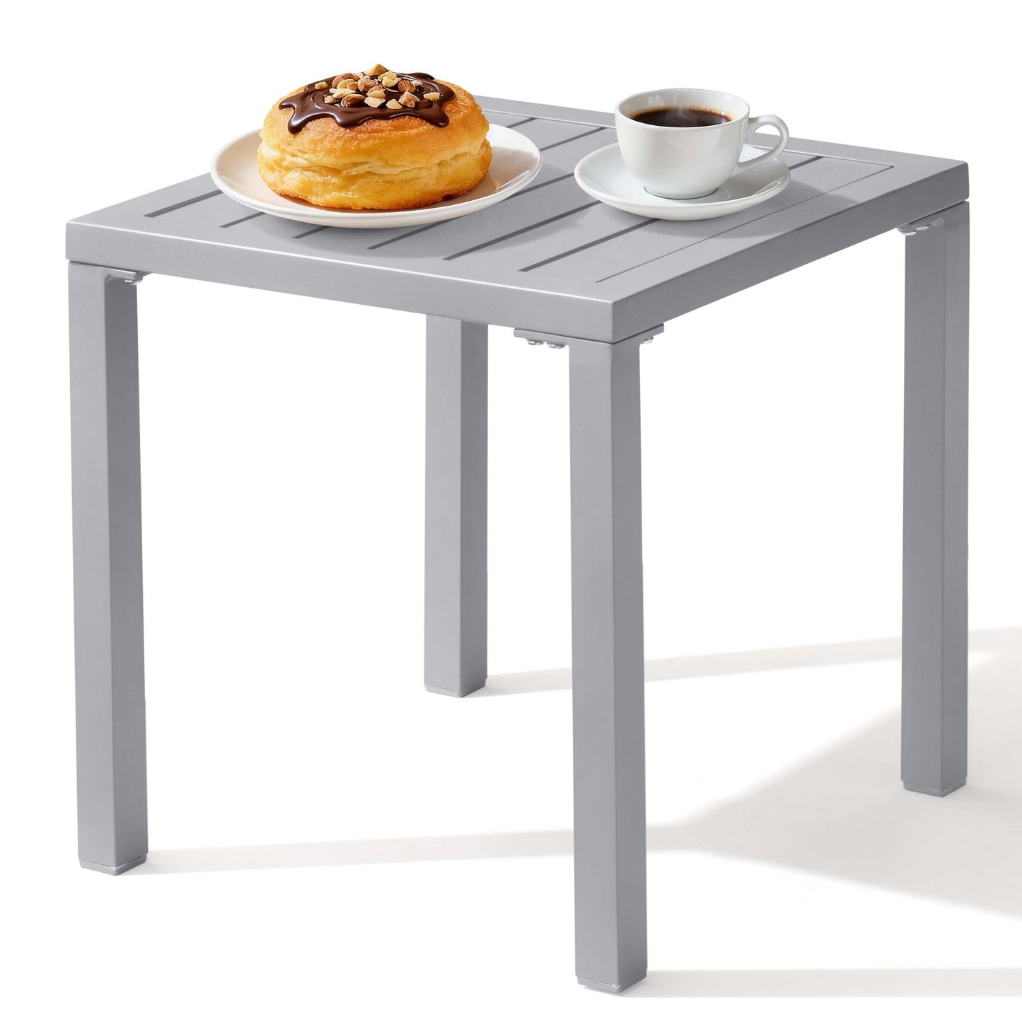 16x16" Aluminum Outdoor Square Side Table