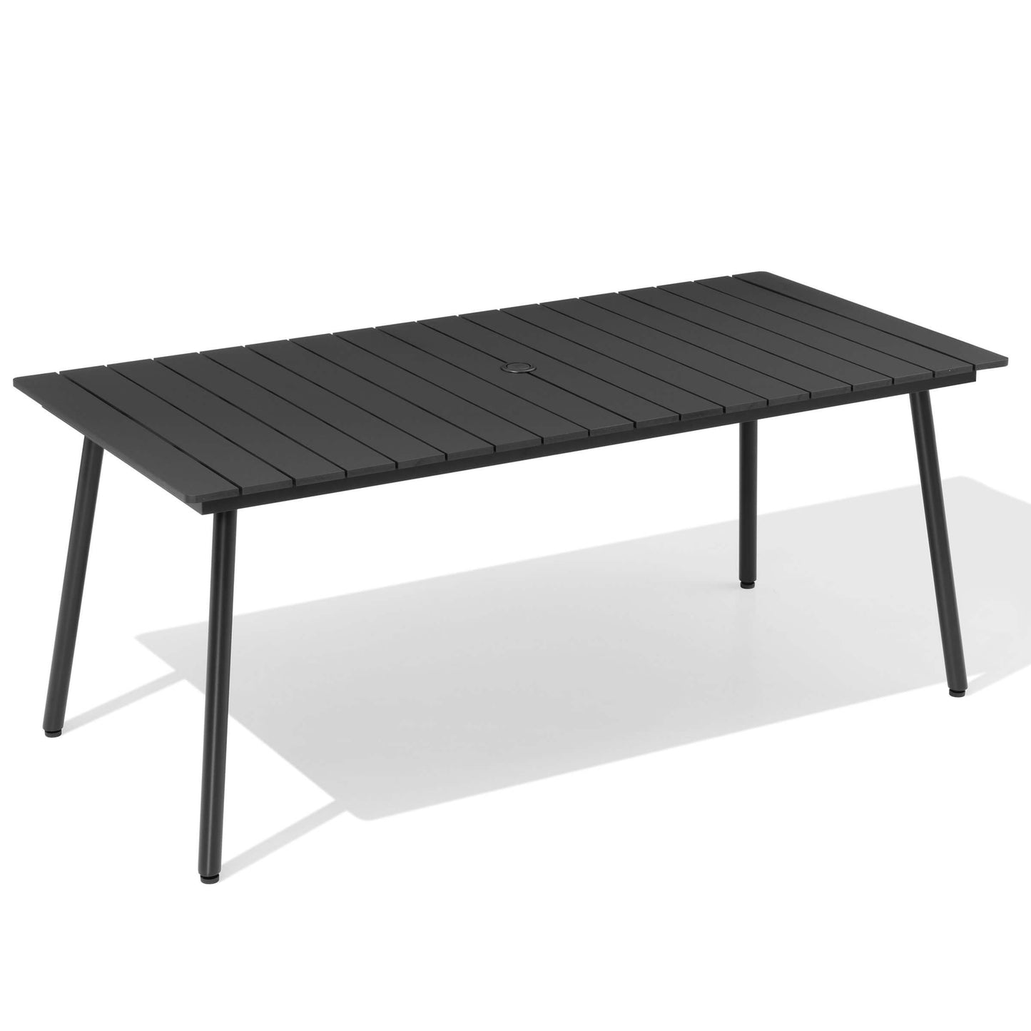 Aluminum Outdoor Dining Table with Umbrella Hole