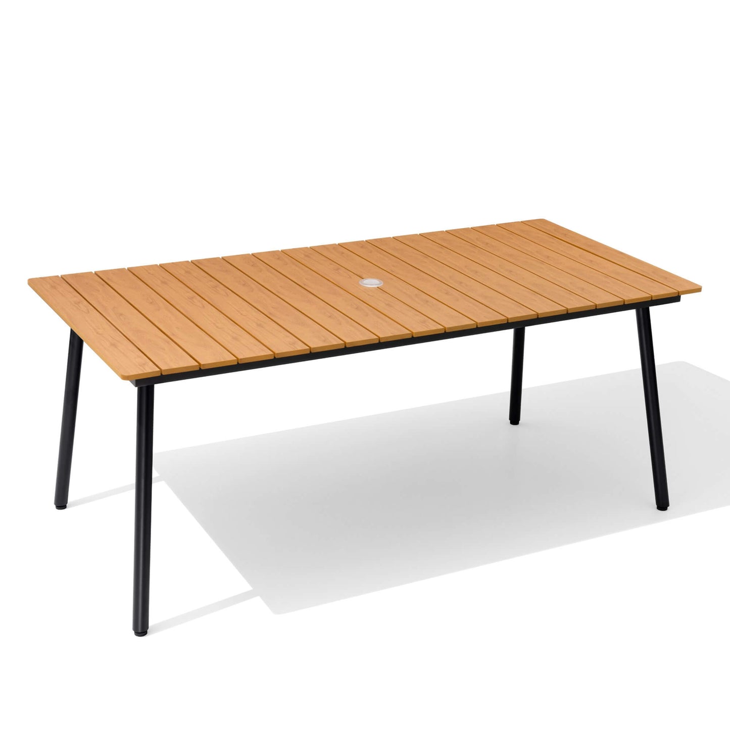 Aluminum Outdoor Dining Table with Umbrella Hole
