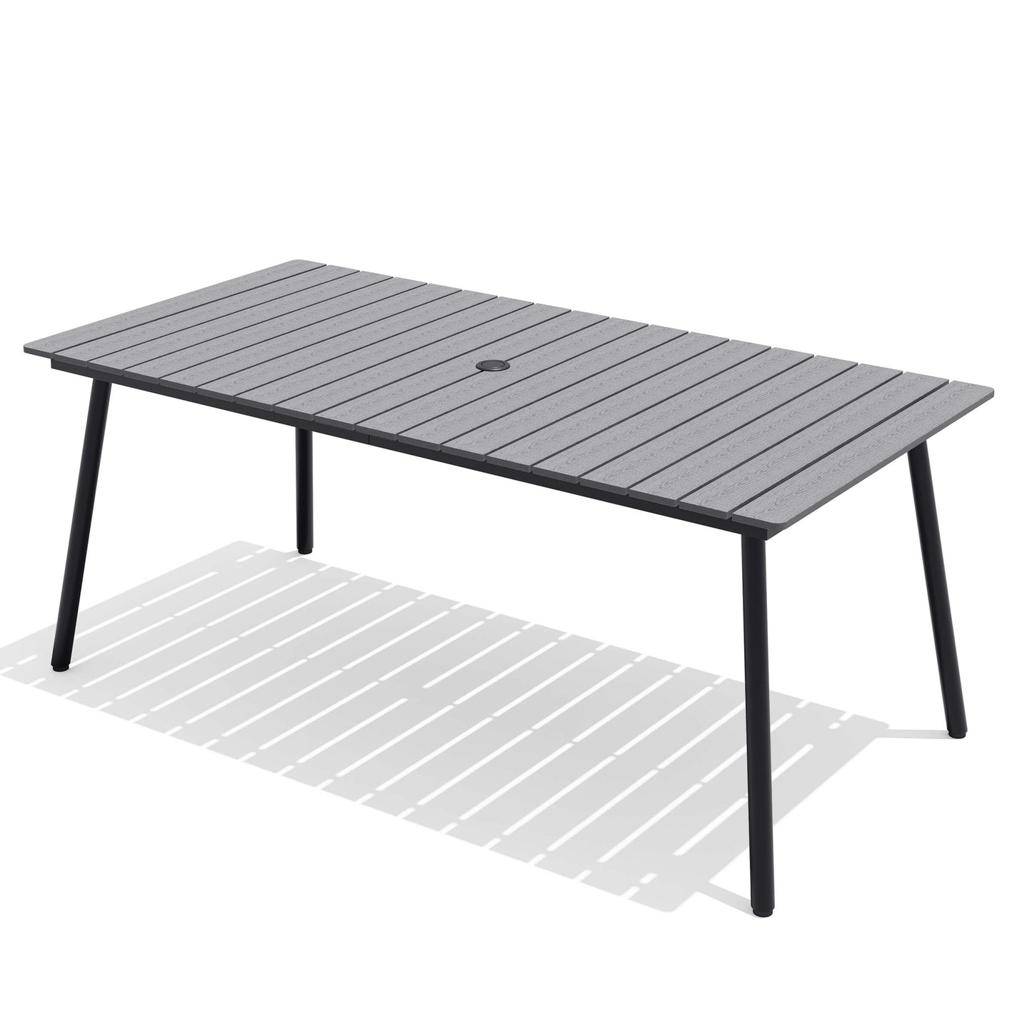 Aluminum Outdoor Dining Table with Umbrella Hole