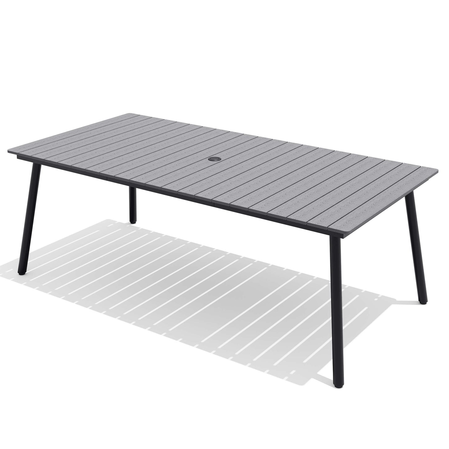 Aluminum Outdoor Dining Table with Umbrella Hole
