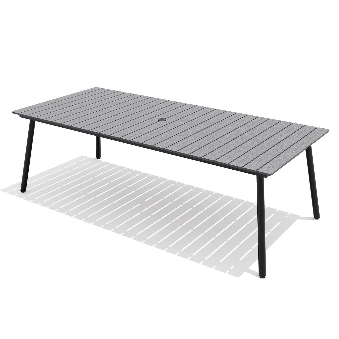 Aluminum Outdoor Dining Table with Umbrella Hole