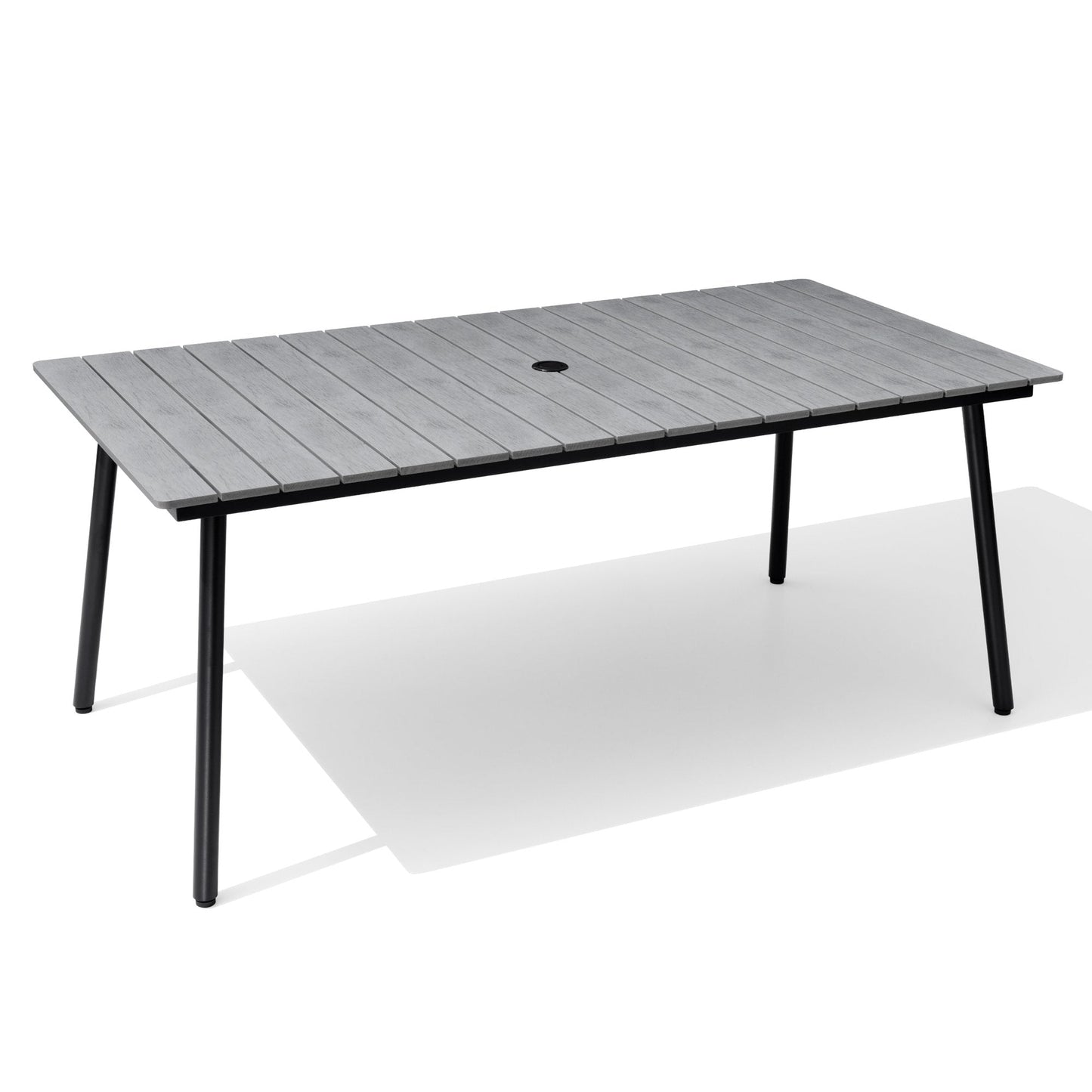 Aluminum Outdoor Dining Table with Umbrella Hole