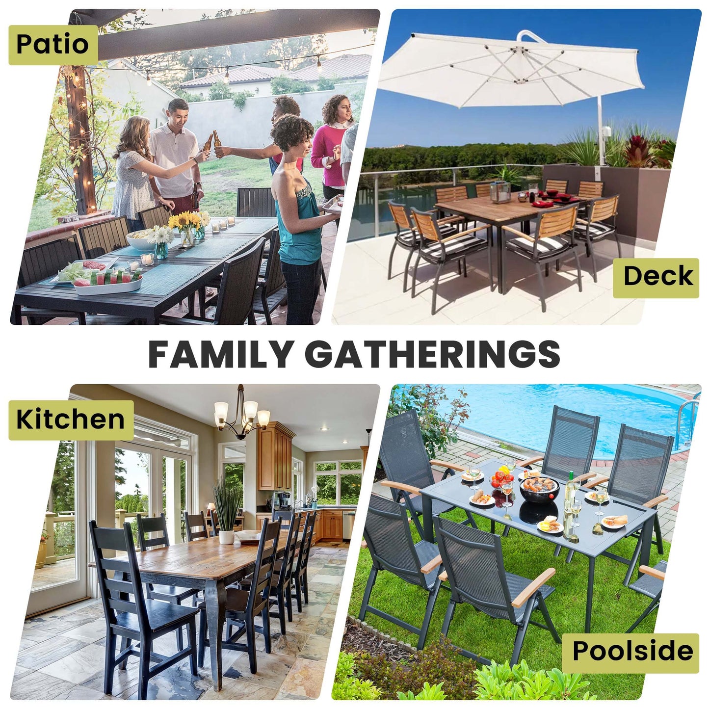 95x35" Expandable Aluminum Outdoor Dining Table