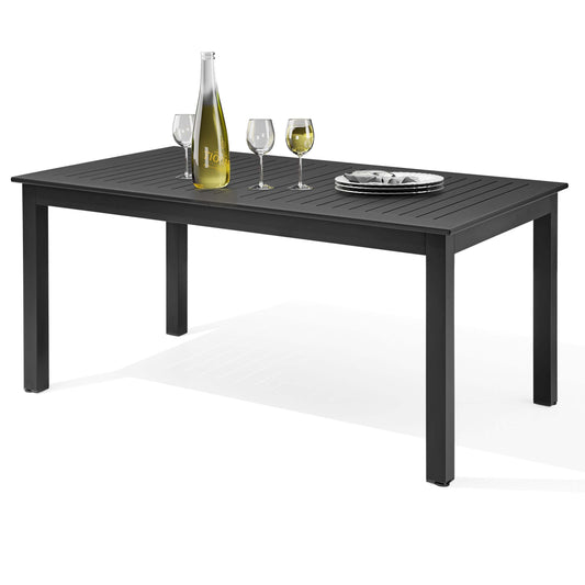 95x35" Expandable Aluminum Outdoor Dining Table