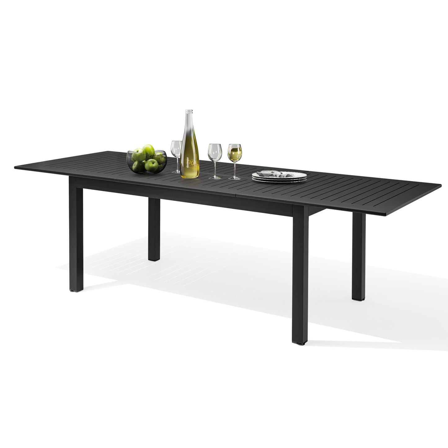 95x35" Expandable Aluminum Outdoor Dining Table