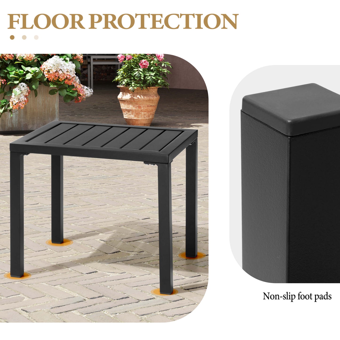 14x18" Aluminum Outdoor Side Table