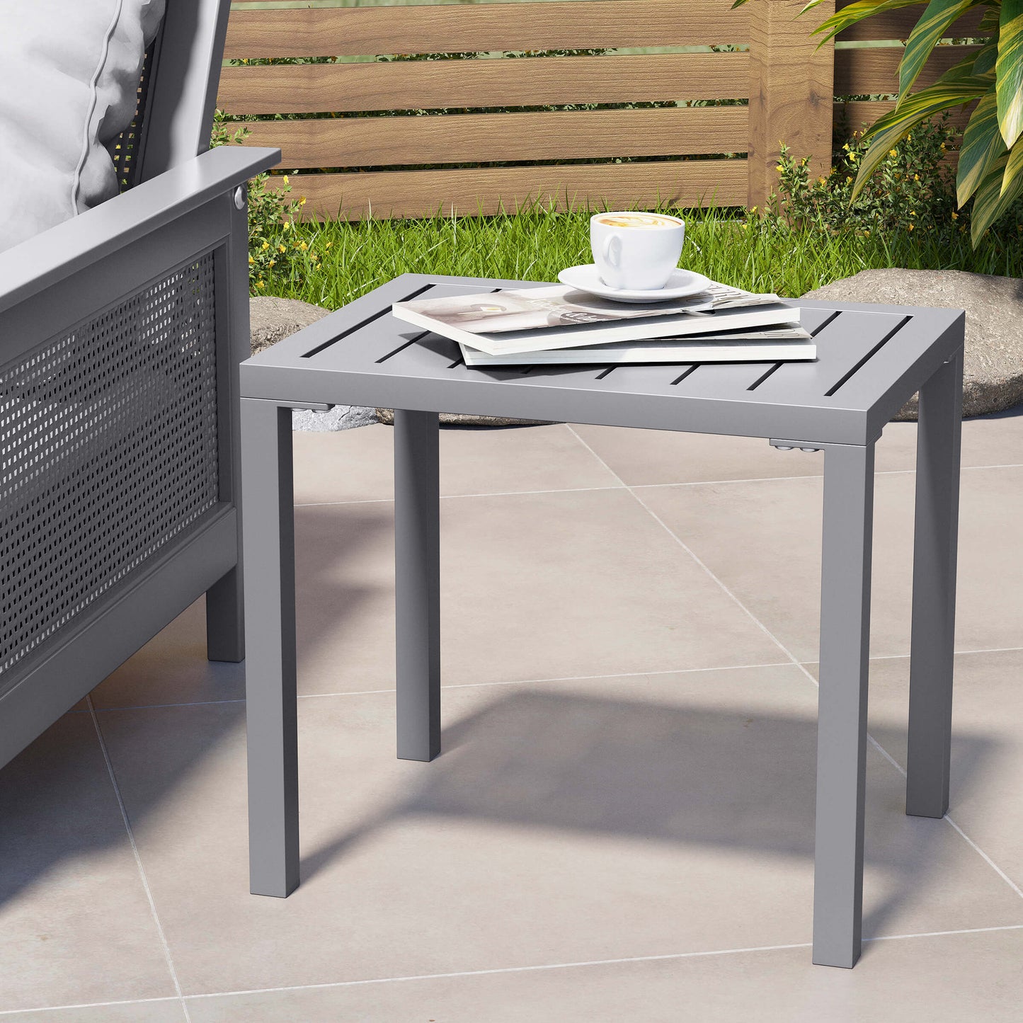 14x18" Aluminum Outdoor Side Table
