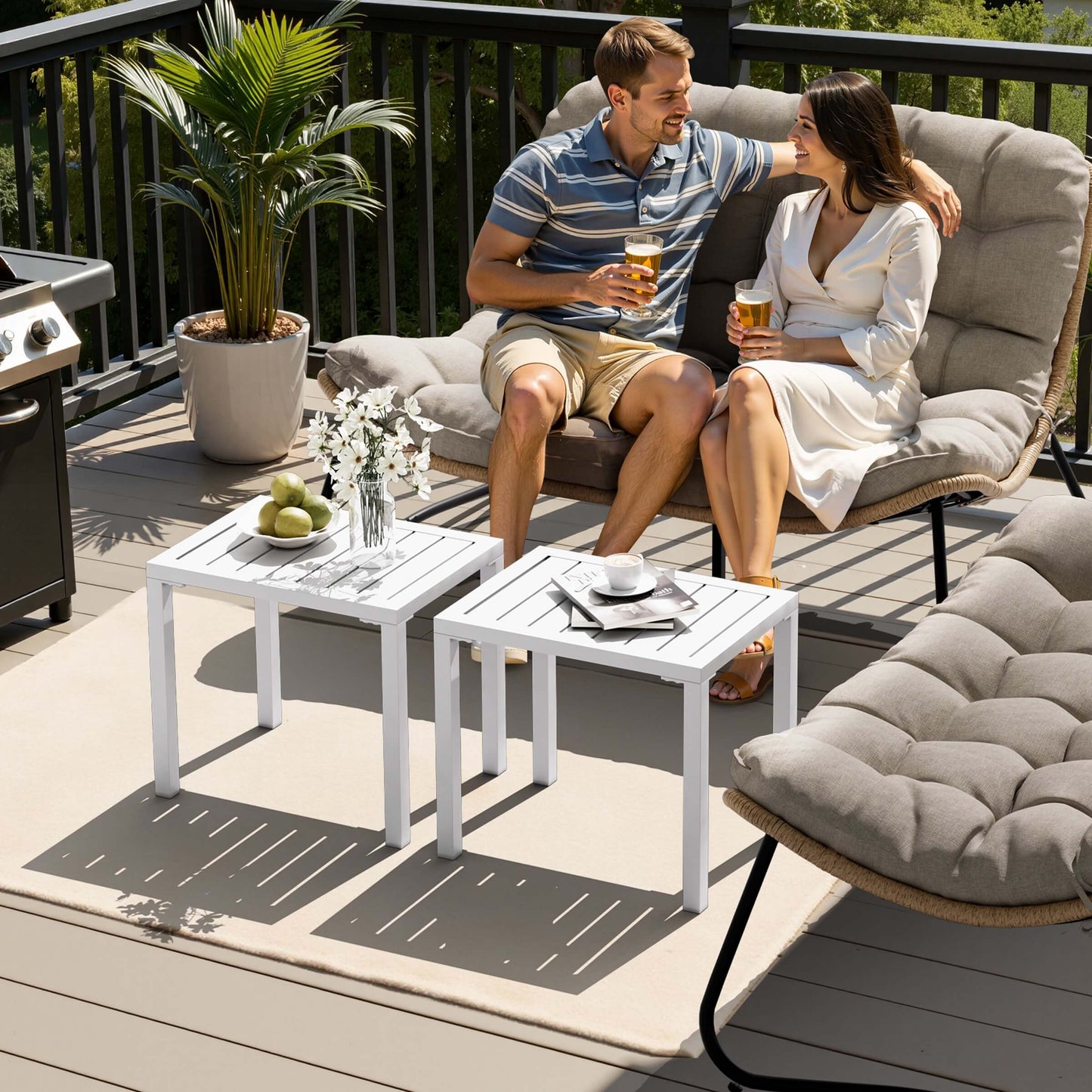 14x18" Aluminum Outdoor Side Table